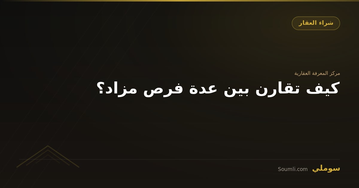 كيف تقارن بين عدة فرص مزاد؟