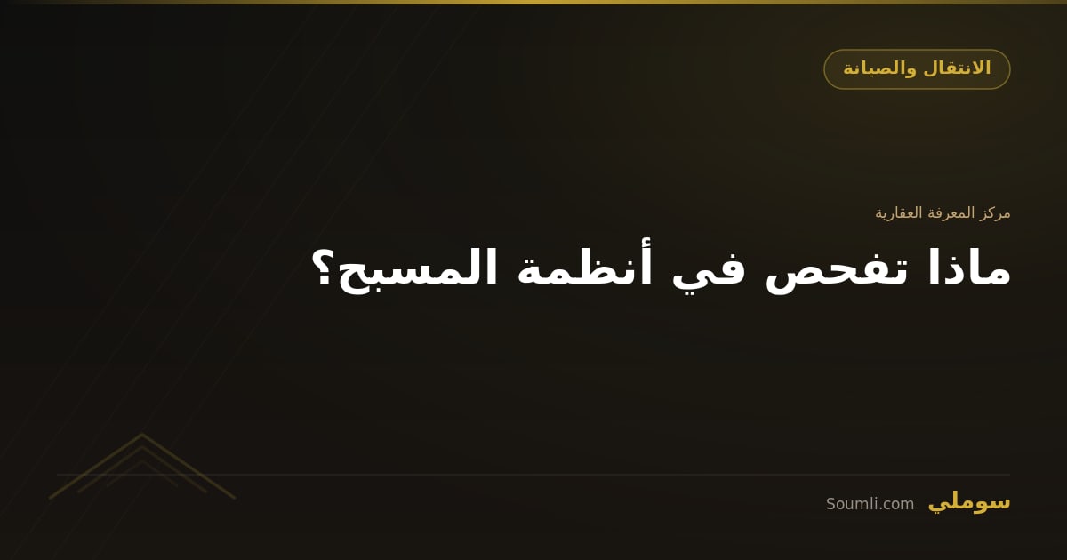 ماذا تفحص في أنظمة المسبح؟