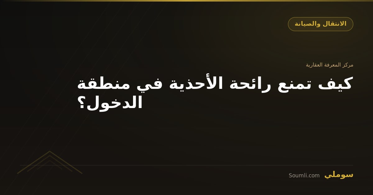 كيف تمنع رائحة الأحذية في منطقة الدخول؟