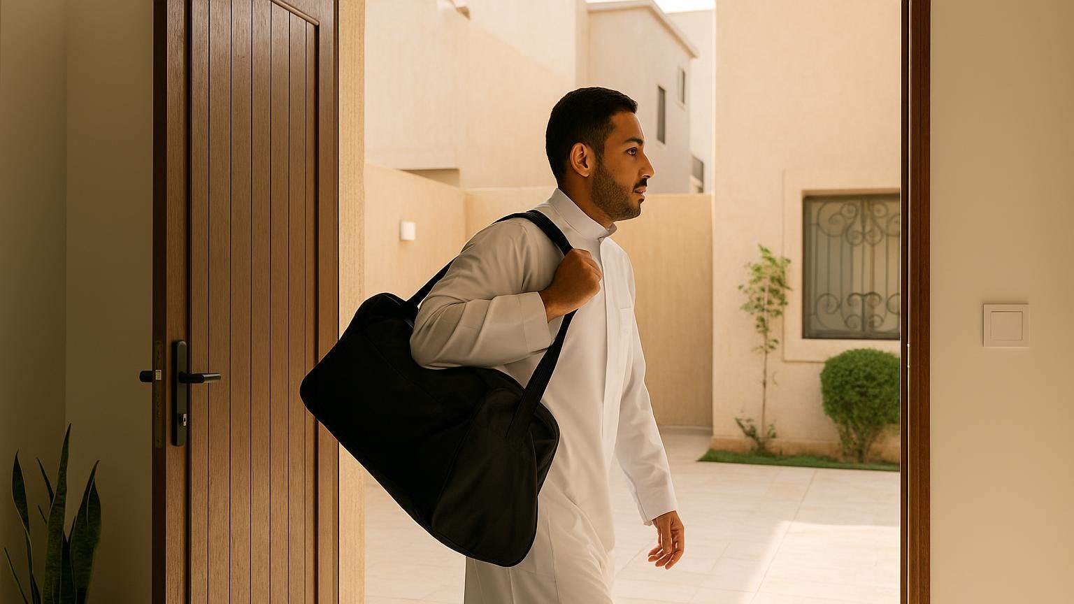 مكان السكن حول تمرين يتكرر ثلاث مرات