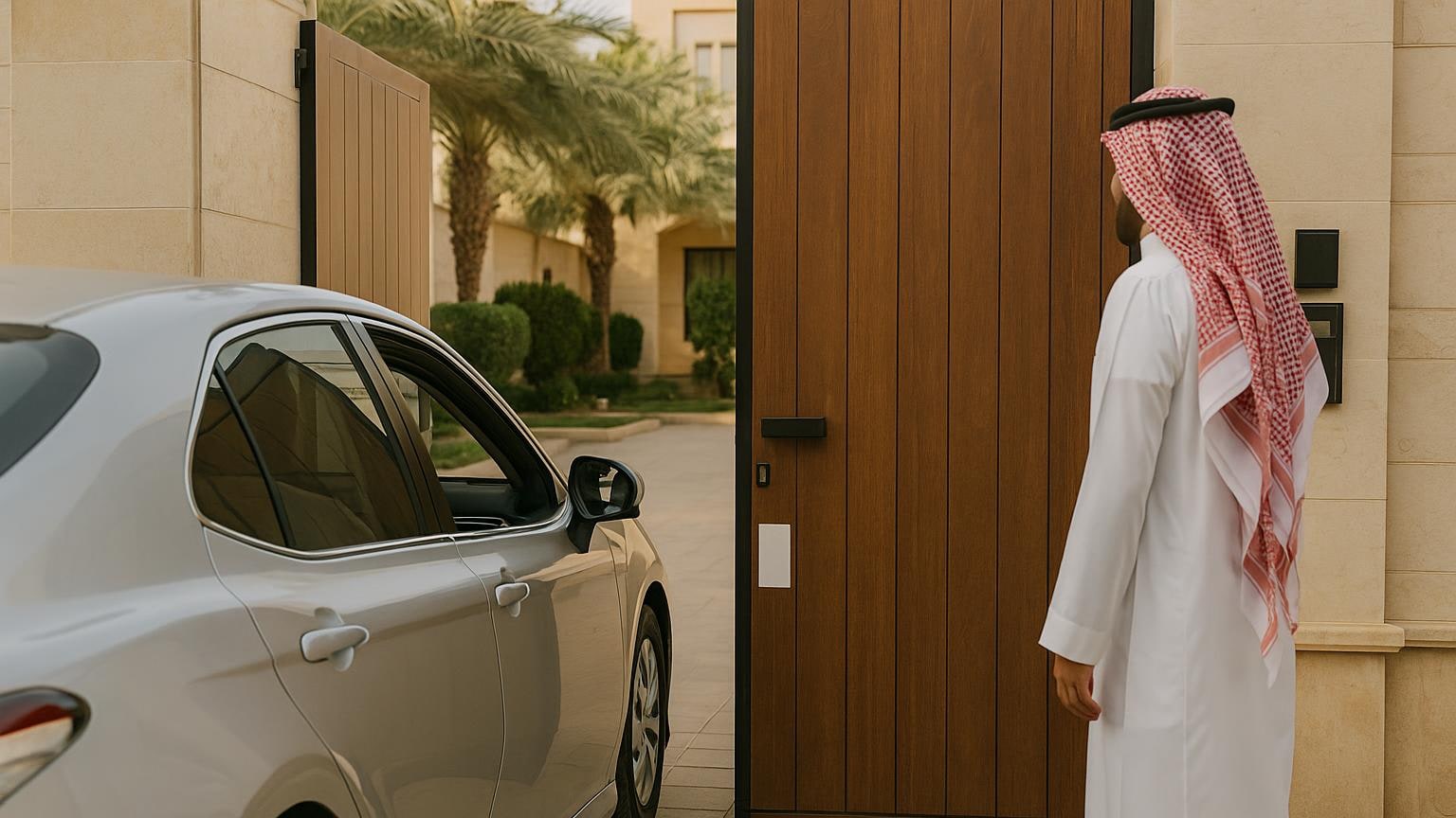 مشهد توضيحي عملي للحياة في منزل مستأجر مرتبط بموضوع «ضيفك عند بوابة المجمع: جرّب رحلة الدعوة كاملة»