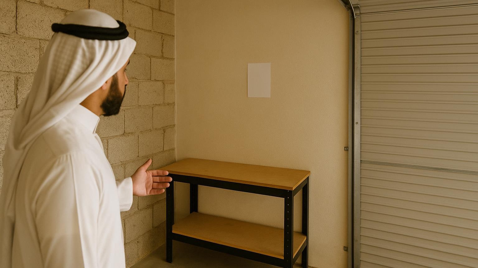 مشهد توضيحي لخطوة عملية في فحص المنزل والاستعداد للشراء مرتبط بموضوع «ورشة الهواية أين تعيش من دون إزعاج البيت؟»