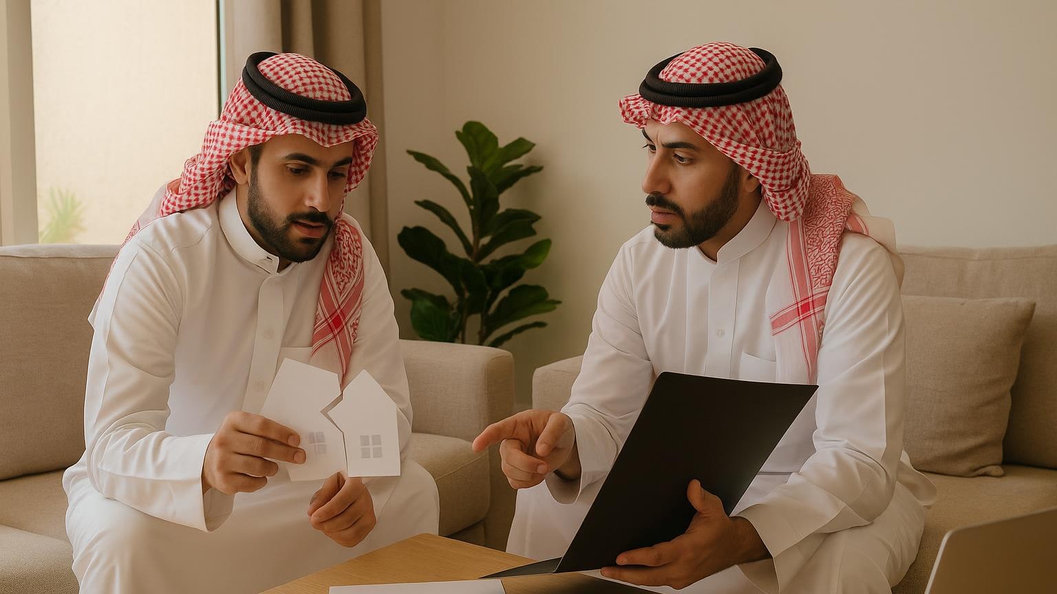 طابق اتفاق الشريكين مع التمويل والرهن