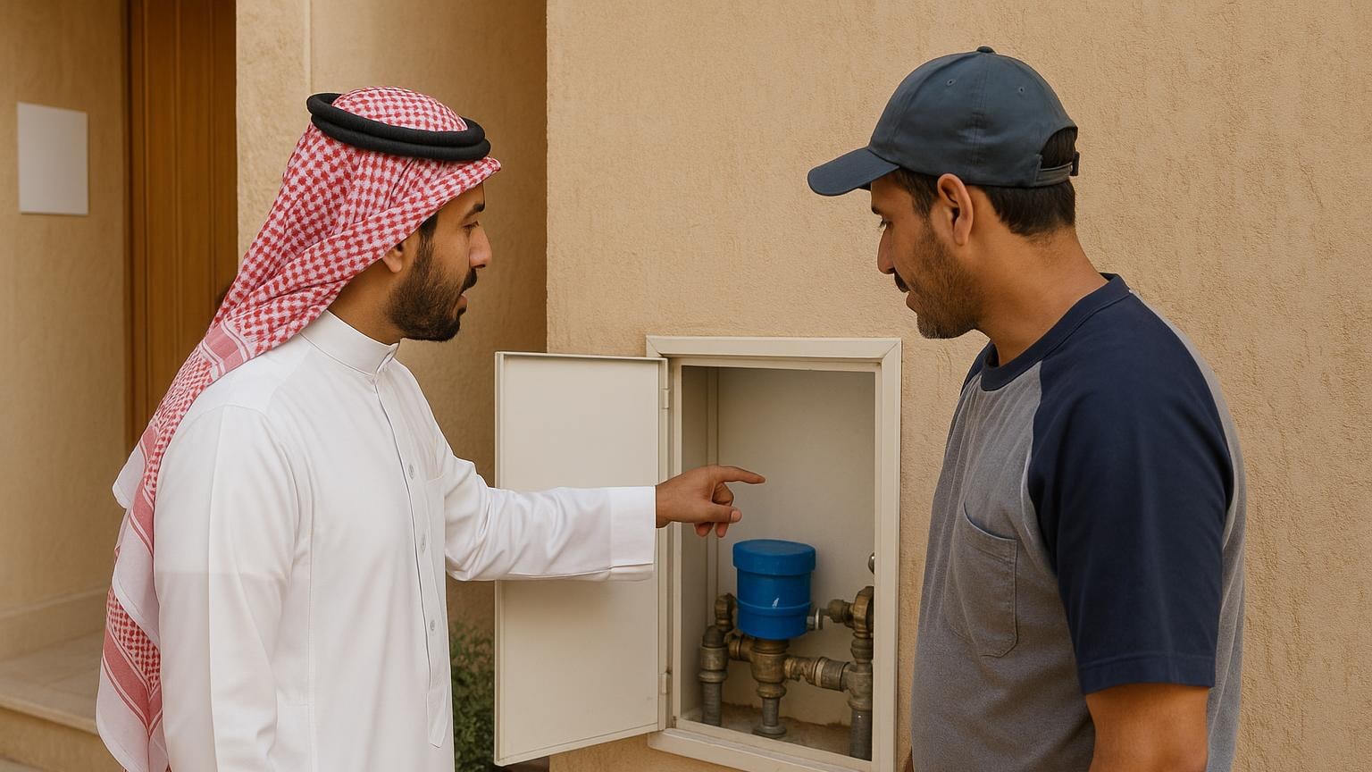اعثر على محبس الماء في نهار هادئ لا وقت التسريب