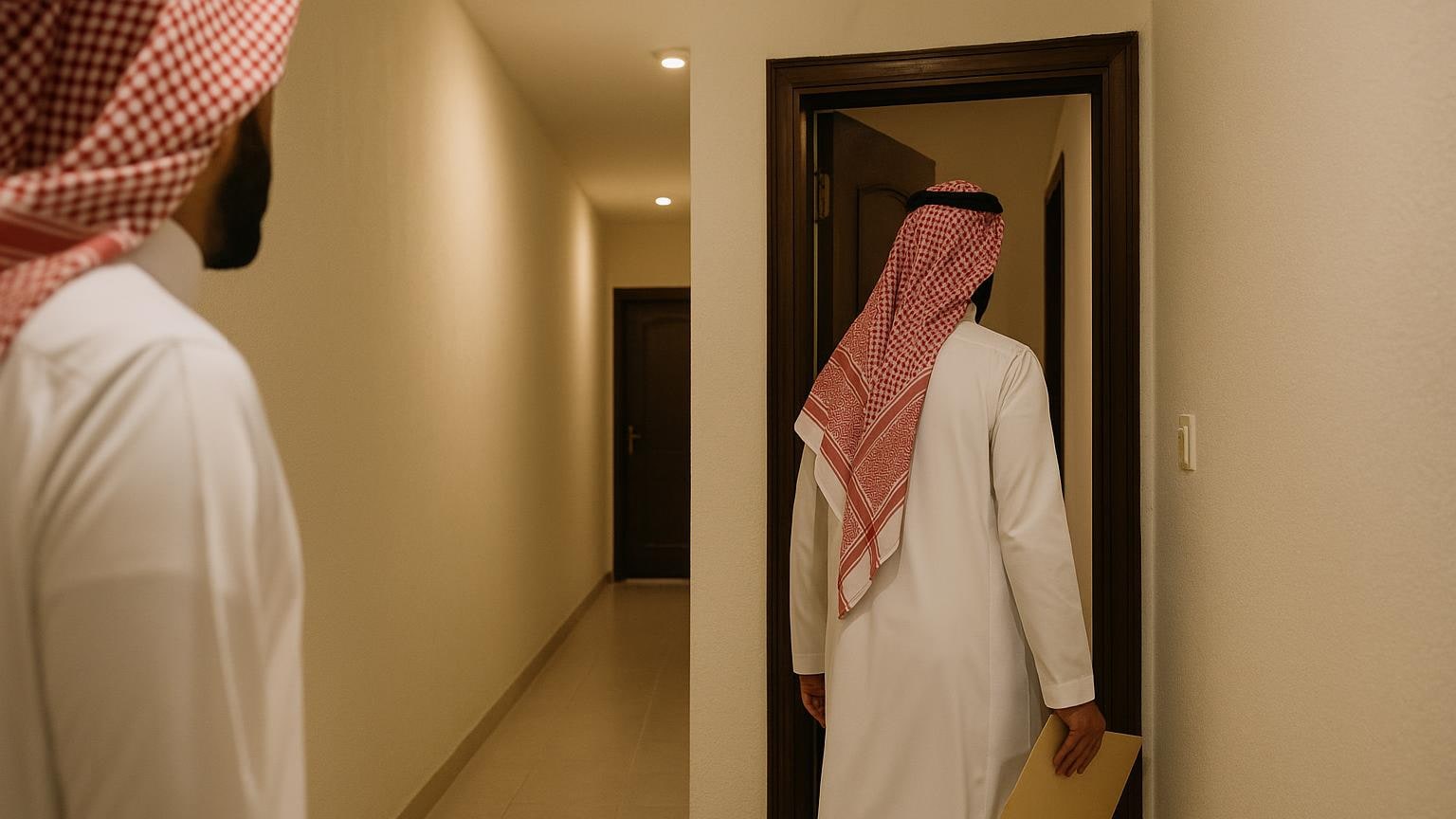 مشهد توضيحي لتجهيز المنزل وعرض تفاصيله بوضوح مرتبط بموضوع «المعاينات لا تحوّل الممر المشترك إلى صالة انتظار»