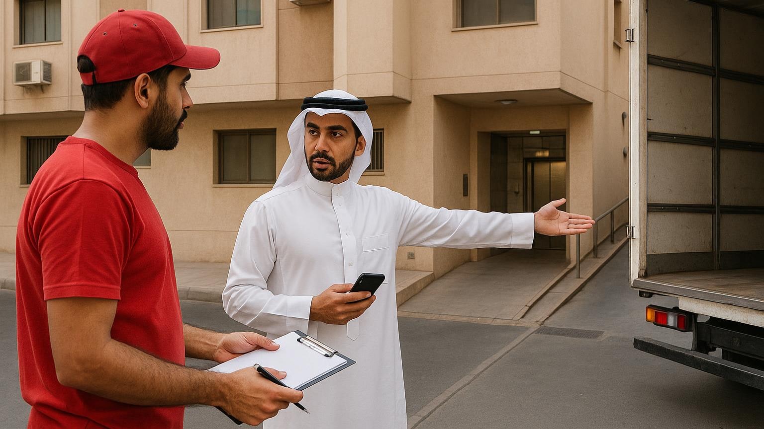 قبل يوم النقل: كيف تنسق دخول الشاحنة ومصعد الخدمة؟