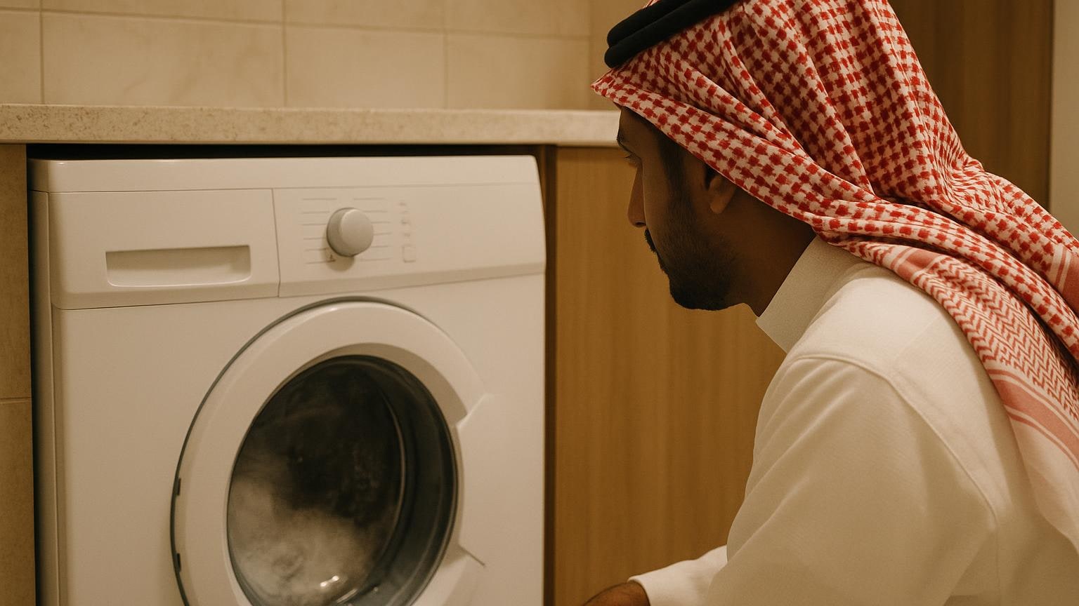 مشهد عملي يوضح أداة أو جزءاً منزلياً أثناء الفحص والصيانة مرتبط بموضوع «بعد خروج الفني: صورة وخمس دقائق تشغيل مراقَب»