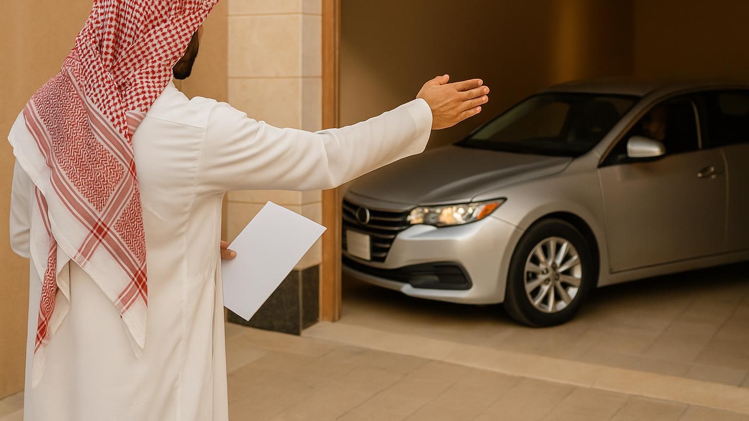 مشهد منزلي توضيحي للعناية بالمسكن وتنظيم مسؤولياته مرتبط بموضوع «رسالة وصول للضيف تقلل الاتصالات عند بوابة المنزل»