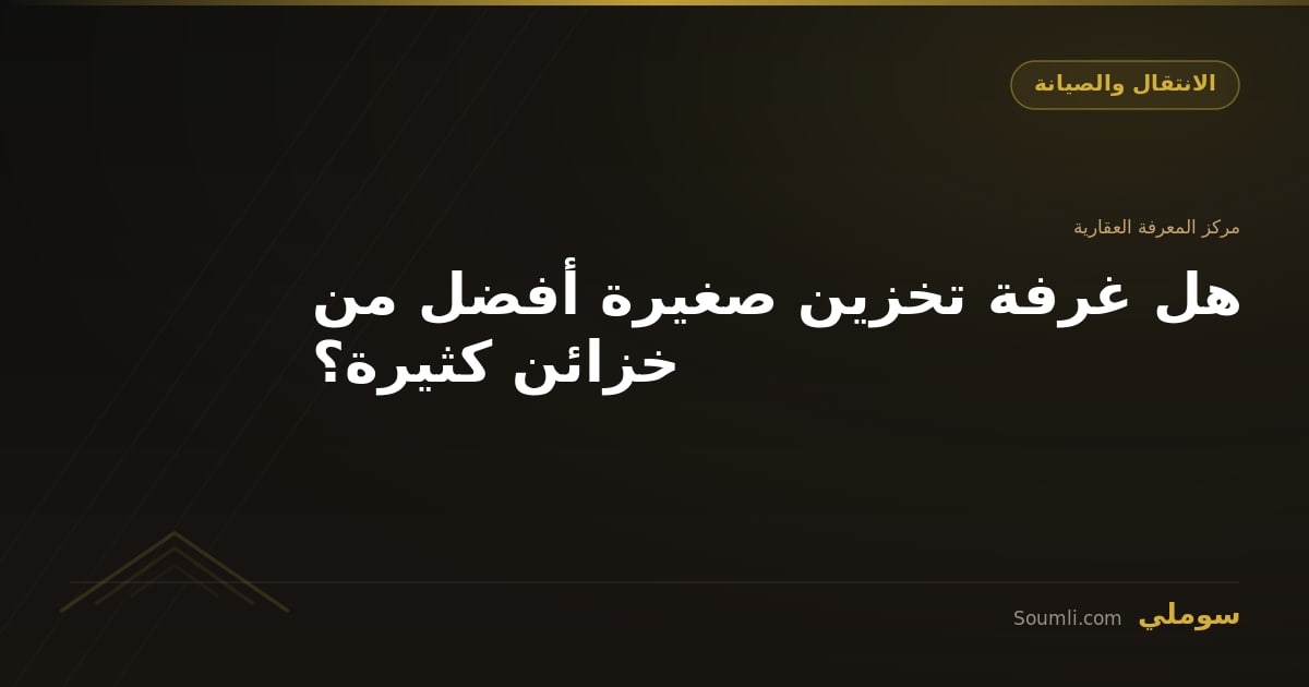 هل غرفة تخزين صغيرة أفضل من خزائن كثيرة؟