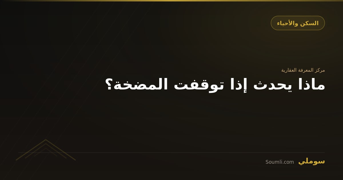 ماذا يحدث إذا توقفت المضخة؟